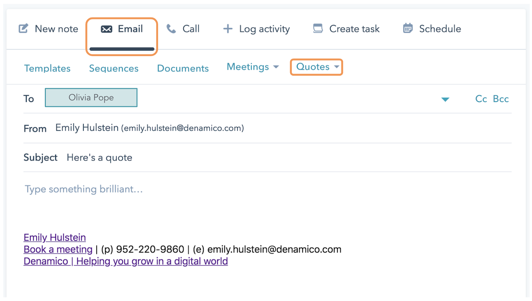How to Email Quote in HubSpot