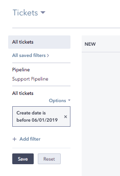 How to set your default view on your tickets board