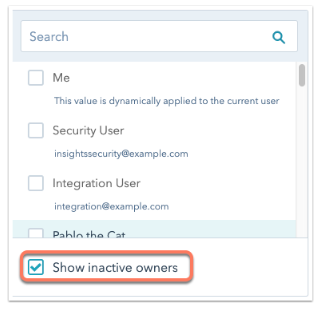 Show inactive users image